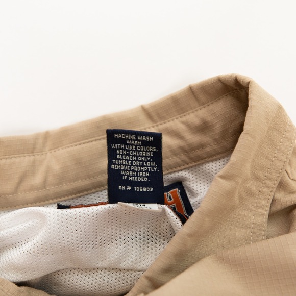 Duluth Trading Co. Button Up Shirt Roll Tab Long Sleeve Relaxed Fit Men Beige - Picture 7 of 12